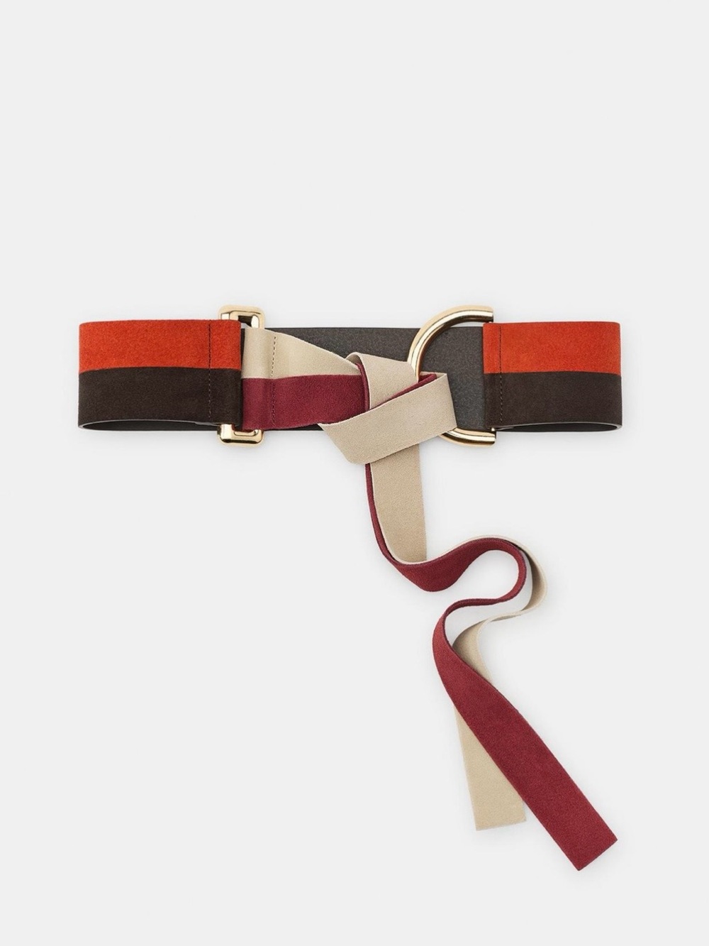 Zara Split Leather Double Strap Belt. US Size 34. Brand new!